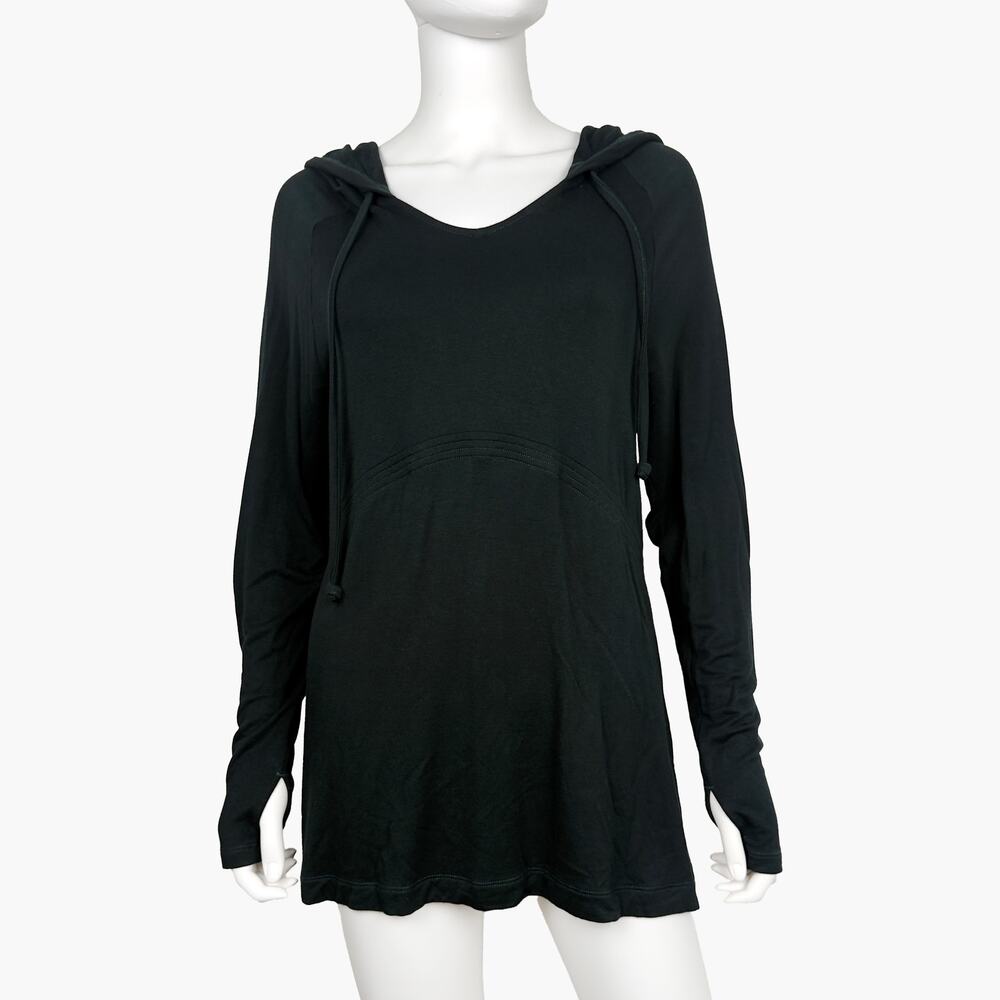 CABI Fireside Long-Sleeve Pullover Hoodie Sweatshirt (Black | Size S)